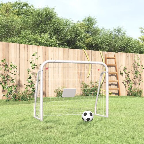 VidaXL Nogometni gol s mrežom bijeli 125x96x60 cm čelik i poliester Slike