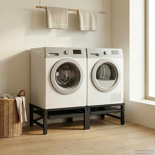  Pedestal za perilicu rublja 2 pcs Crna 124,5 x 61,5 x 32,5 cm Cijene