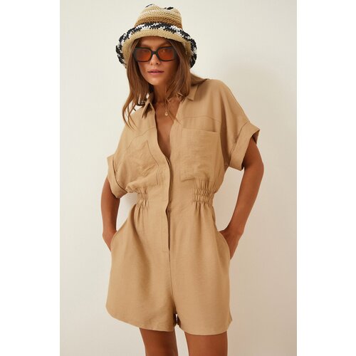  Jumpsuit - Beige - Regular fit Slike