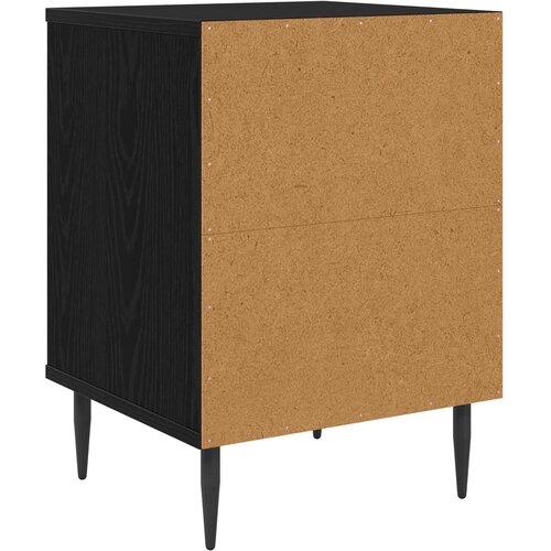 Noćni ormar MAINZ Crni hrast 36 x 33 x 51 cm Konstruirano drvo Slike