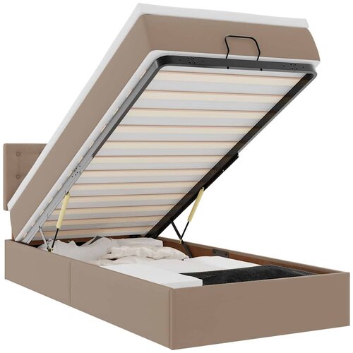  Okvir kreveta s madracem cappuccina 90x200cm umjetna koža Slike