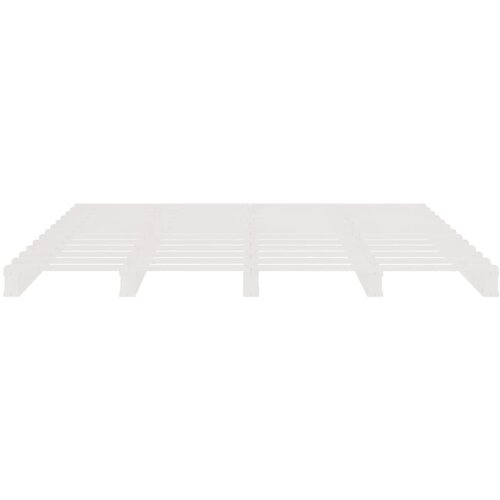  Krevet od paleta bijeli 180 x 200 cm borovina veliki bračni Slike