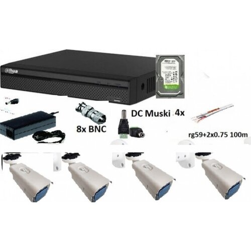 Dahua 10 set 4 kamere full hd 40m 1tb hdd combo set Cene