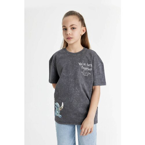 Defacto Oversize Fit Lilo & Stitch Licensed Short Sleeve T-shirt Cene