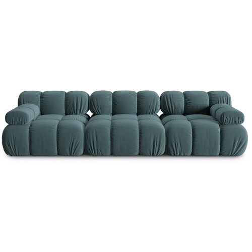 Micadoni Home modrozelena žametna sedežna garnitura 282 cm bellis &amp;ndash; Slike