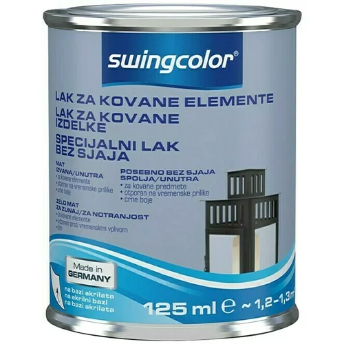 SWINGCOLOR Lak za kovane izdelke Swingcolor (črne barve, 125 ml)