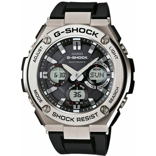 G-shock muški digitalni ručni sat GST-W110-A1ER crno-srebrni Slike