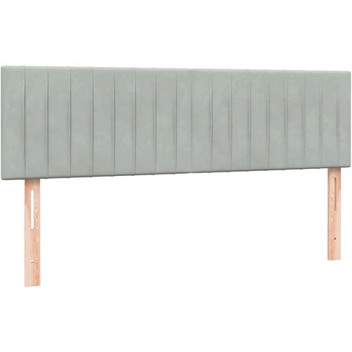 VidaXL Krevet s oprugama i madracem svjetlosivi 160x210 cm bar&amp;scaron;unasti Slike