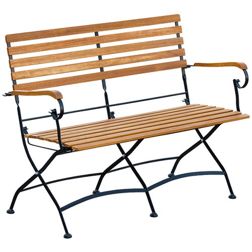 SUNFUN Vrtna klop Sunfun Moni (120 x 57 x 90 cm, jeklo in les, rjava) Cene