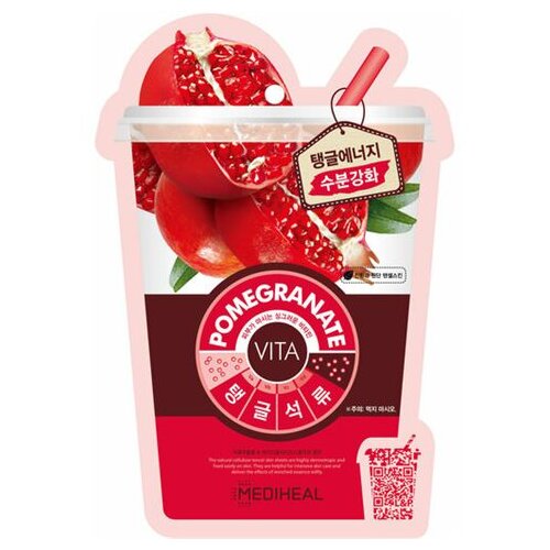 Mediheal Vita Mask Pomegranate vlažilna tekstilna maska s kolagenom 20 ml Slike