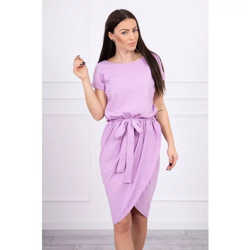 Kesi Tied dress with an envelope-like bottom purple