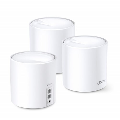 Tp-link Deco X20 Mesh WiFi 6 sistem AX1800Mb/s (3 rutera u pakovanju) Dual-Band 2.4 & 5GHz, 2 x Gigabit LAN, 1GHz Quad-Core CPU, IPv6, do 150 istovremenih konekcija, Parental Controls, Deco app Slike