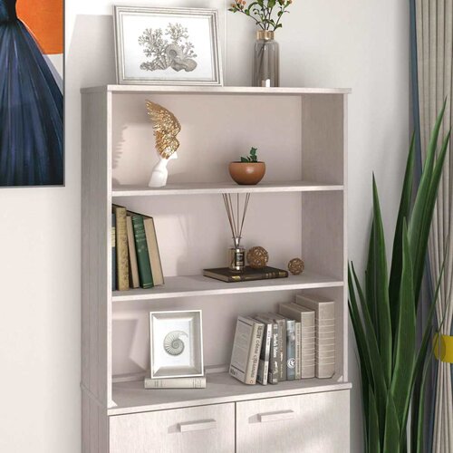  Gornji element za komodu HAMAR bijeli 85x35x100 cm od borovine Slike