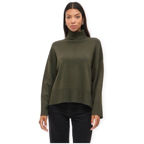 Vila Puloverji Noos Ostria Rollneck Knit - Deep Depth Zelena Slike
