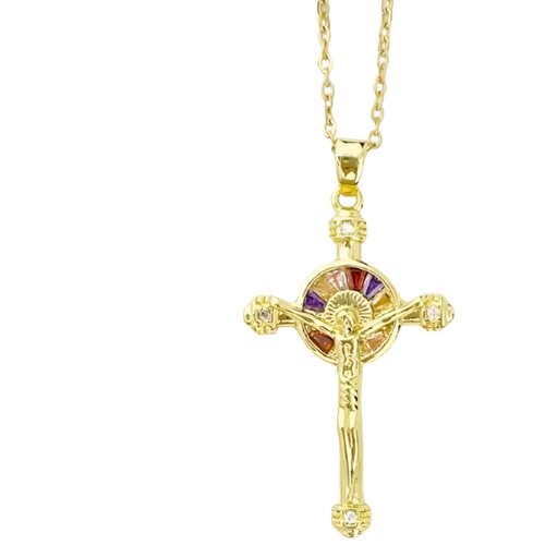 IZMAEL Ogrlica Golden Cross - Zlata Cene