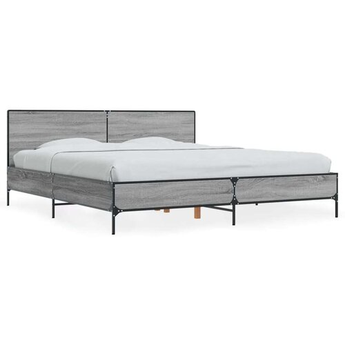  Okvir kreveta boja hrasta 180x200 cm konstruiranog drvo i metal Slike