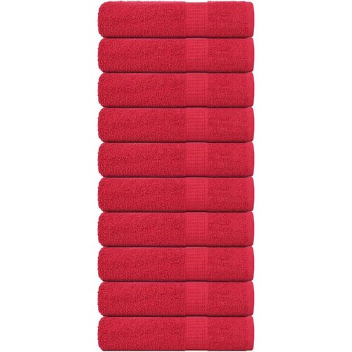 vidaXL Ručnici za kupanje 10 kom crveni 100x150 cm 360 gsm 100% pamuk Cijene