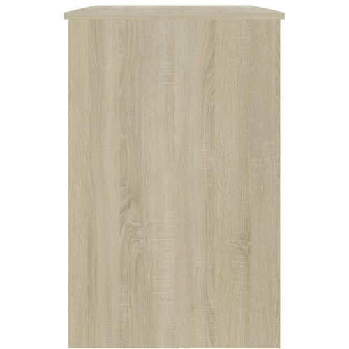  Radni stol bijeli i boja hrasta 100 x 50 x 76 cm od iverice Slike