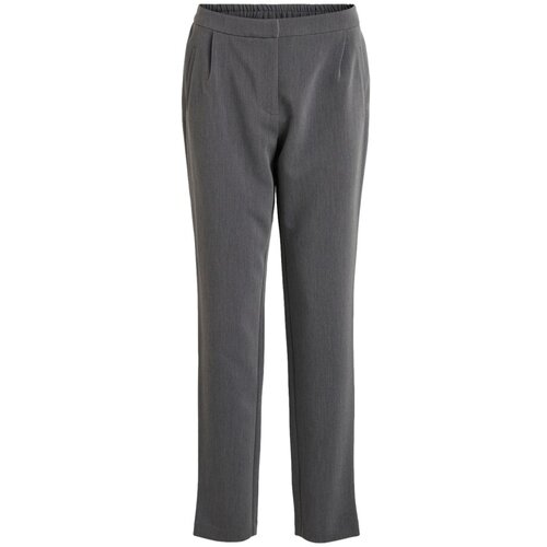 Vila Hlače Piper Pants - Dark Grey Melange Siva Cene