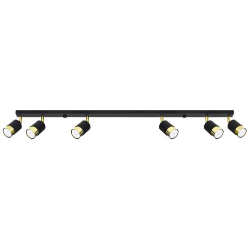  Sollux SL.1073 - Spot svetiljka NERO 6xGU10/40W/230V crno/zlatno Cene