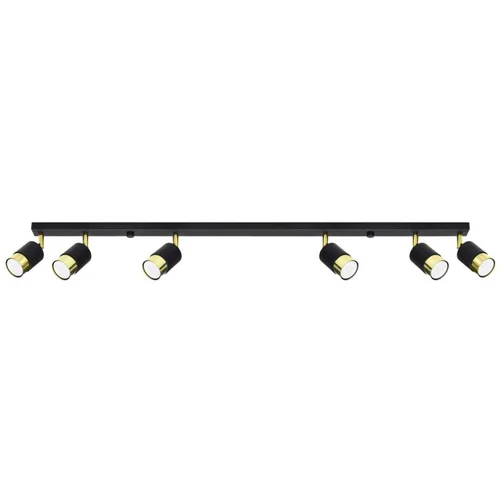  Stropna lampa NERO 6 crna/zlatna