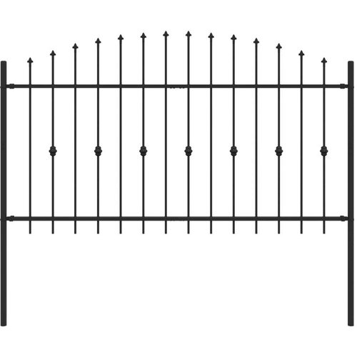  Ograda sa &amp;scaron;iljcima Crna 200 x 150 cm Čelik s prahom premazan Slike