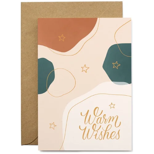 Printintin božićna čestitka od recikliranog papira s omotnicom Warm Wishes, A6 format