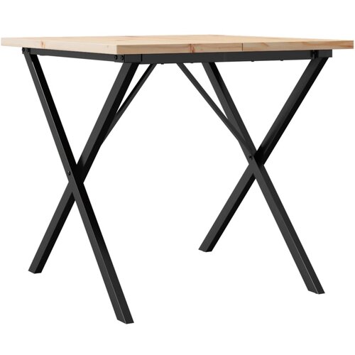 Maison Chic Jedilna miza - Kuhinjska miza - Jedilni stol X okvir 90x90x75,5 cm trdna borovina lito železo, (21714914) Cene