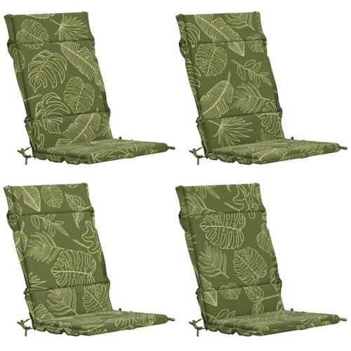  Jastučići za stolice s visokim naslonom - 4 komada GEMERT 4 pcs - Listovski uzorak (poliester) 120 x 50 x 3 cm 4 Cijene