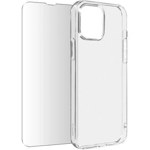 AVIZAR iPhone 13 Mini 360&amp;deg; Protection Pack: Ovitek iz mehkega silikonskega gela iz kaljenega stekla - prozoren, (20632406) Slike
