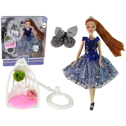 Lutka za igru Emily s tijarom i tamno plavom haljinom - 30 cm Slike