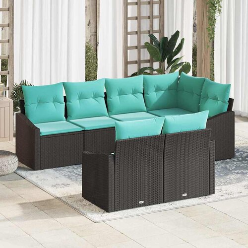  Set sofe 7 kom. Crna poliratan 233,5 x 123,5 x 85 cm Cene