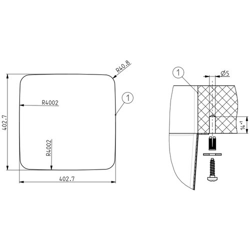 Alveus sudopera luno 30 400x400/180mm Slike
