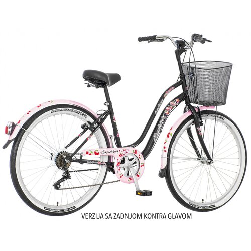 Explorer LAD261KK#CR 26"/18" exp. cherry blossom crno roza beli 2017 EUR1 ženski bicikl Cene