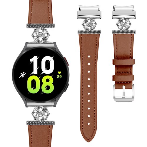 INF Pa&scaron;ček za uro iz pravega usnja za Samsung Watch 4/5/6/7 Brown, (5000079978) Cene
