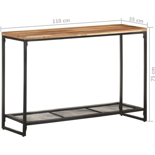  Konzolni stol 110 x 35 x 75 cm od masivnog bagremovog drva - 1 Masivno bagremovo drvo Slike