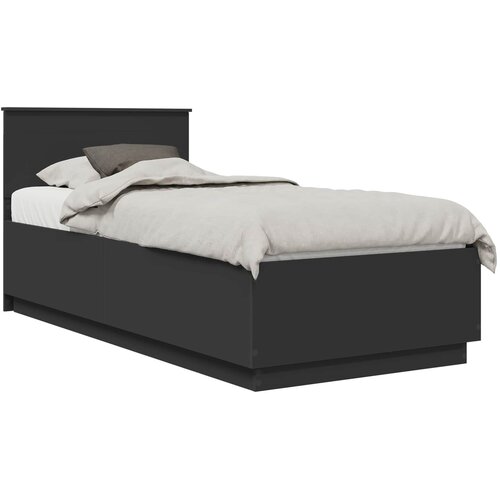  Krevetna konstrukcija Crna 90 x 200 cm Konstruirano drvo Slike