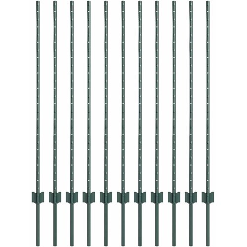  Ugrađeni stup za ogradu 11 pcs Zelena 160 cm Slike