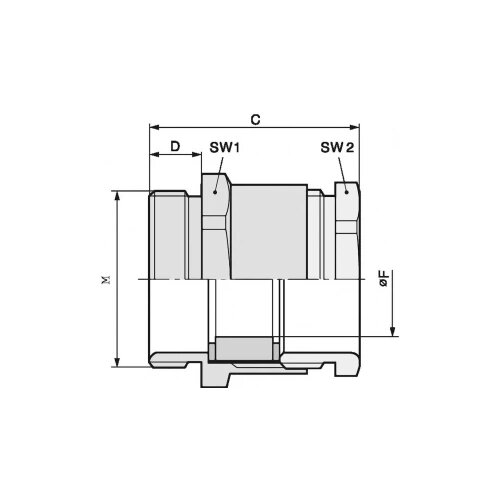 LAPP Kabelska uvodnica M50 poliamid svijetlo sive boje (RAL 7035) Kabel SKINDICHT SVFK-M 50/42 5 kom. Slike