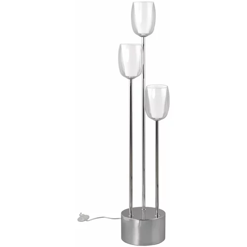 Trio Select Stoječa svetilka v srebrni barvi s steklenim senčnikom (višina 140 cm) Barret –