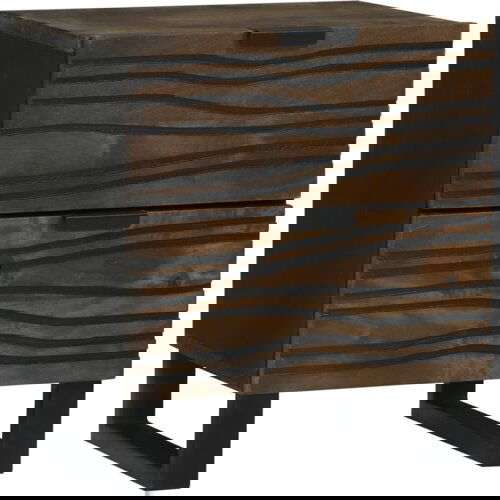 vidaXL Nočna omarica s predalom Oreh 40 x 33.5 x 46 cm Cene