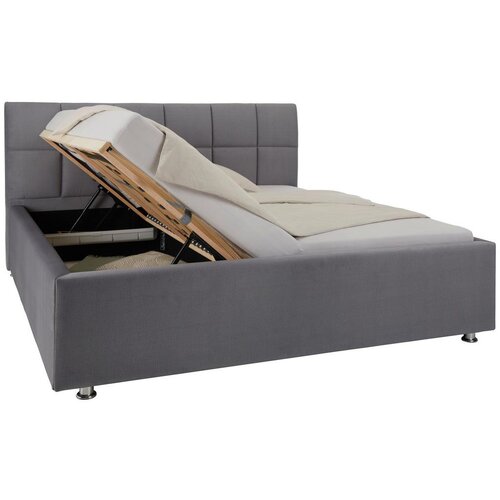 Premium Living Oblazinjena Postelja Bogner, Siva, 160x200 Slike