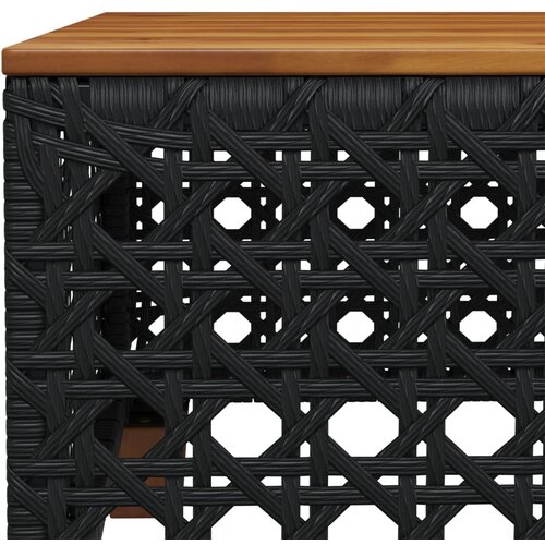  7-dijelni set vrtnih sofa od poliratana s jastucima crni Crna 55 x 55 x 36 cm Slike