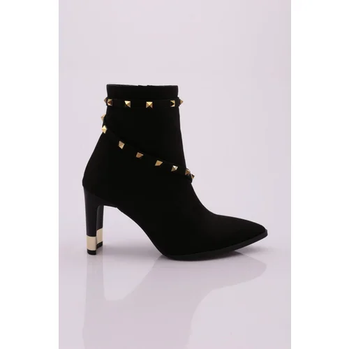 DGN 802 Women's Pointed Toe Trousers Heeled Boots.