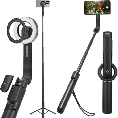 Spigen S580W ZA STATIV MAGSAFE SELFIE STICK ZA IPHONE BLUETOOTH ČRN, (22007564) Cene