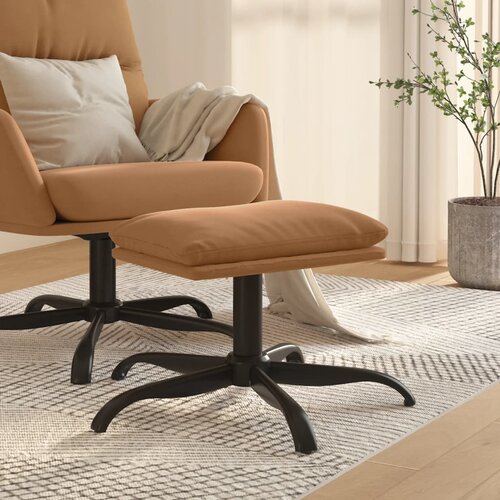 The Living Store Stolček za noge taupe 60x60x36 cm tkanina iz mikrovlaken - Stolček Za Noge, (21420256) Cene