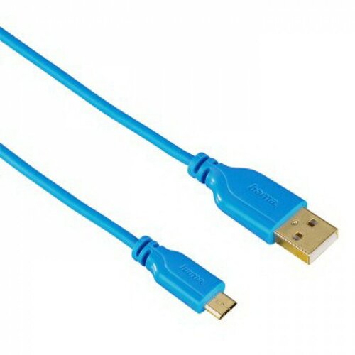 Hama Micro USB kabl pozlata Blue 0.75m- 135701 kabal Slike