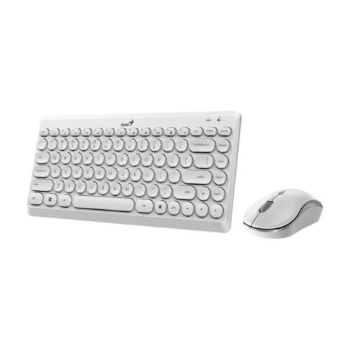 Genius LuxeMate Q8000 Wireless USB YU bela tastatura + miš Slike