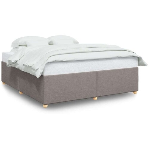 VidaXL okvir za krevet bez madraca smeđesivi 200x200 cm od tkanine Slike