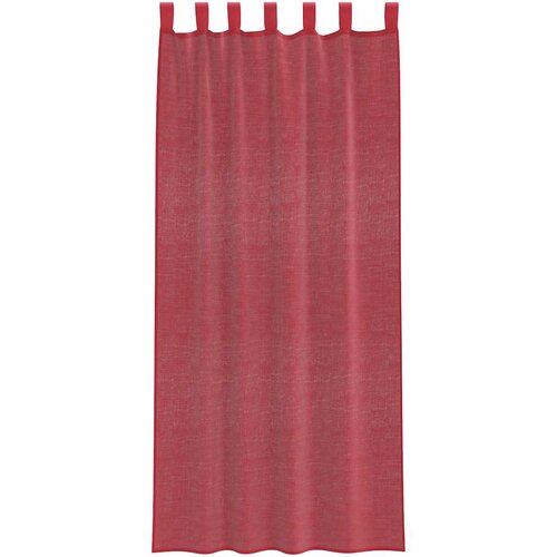 Voile zavjese s džepovima za &amp;scaron;ipke 2 kom crvena boja vina 140 x 225 cm Slike